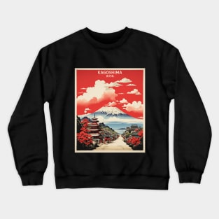 Kagoshima Japan Travel Vintage Tourism Poster Crewneck Sweatshirt